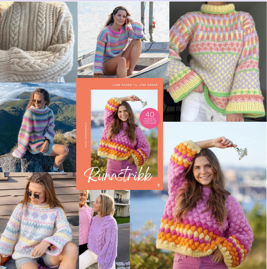 Runastrikk 1 - 40 fargerike gensere og cardigans