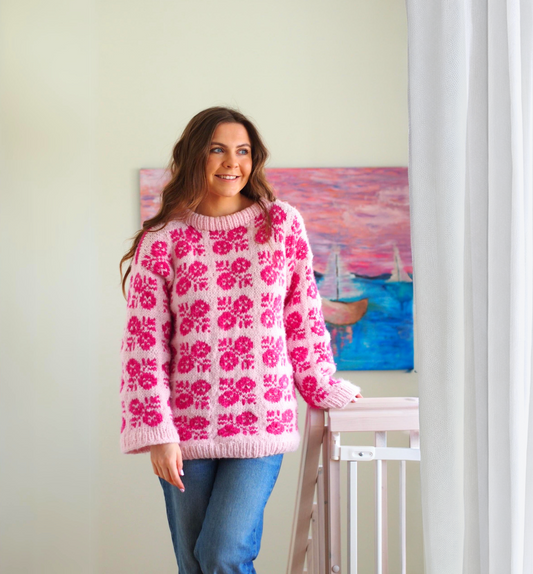 Villrose strikkepakke L