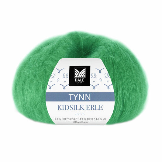 Skarp grønn 4034 - Tynn Kid Silk Erle