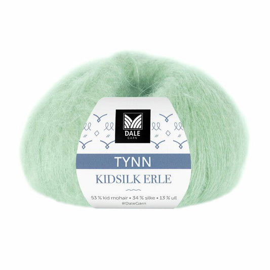 Mintgrønn 4035 - Tynn Kid Silk Erle