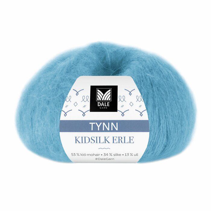 Isblå 4031 - Tynn Kid Silk Erle